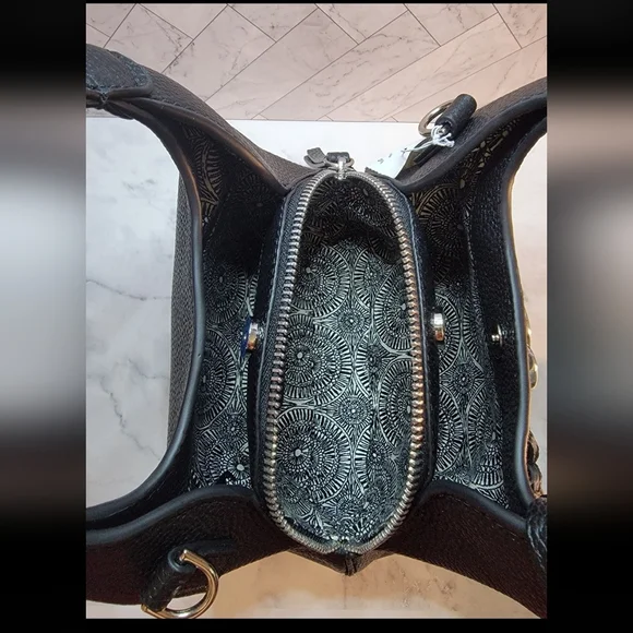 Brighton Suri Handbag satchel cross body bag genuine leather-Small size. - Picture 8 of 10